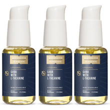 Load image into Gallery viewer, Quicksilver Scientific GABA L-Theanine 3-pack bottles for stress reduction and calmness.
