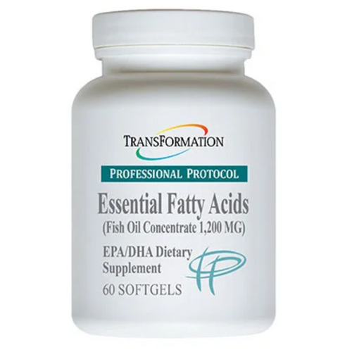 Transformation Enzymes Essential Fatty Acid Fish Oil Concentrate EFA 1200mg bottle label.