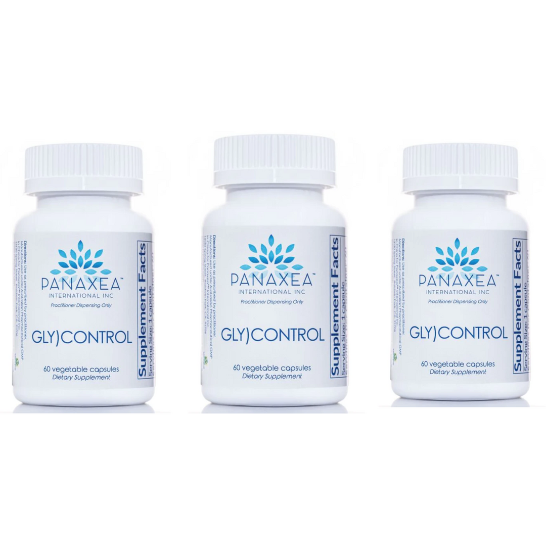 Panaxea GLY)CONTROL 60 x 500 mg Cápsulas vegetales Suplemento dietético Paquete de 3