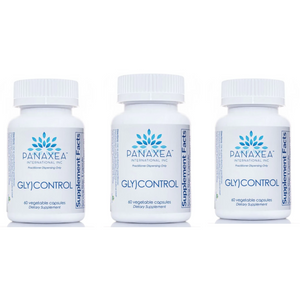 Panaxea GLY)CONTROL 60 x 500 mg Vegetable Capsules Dietary Supplement 3 PACK