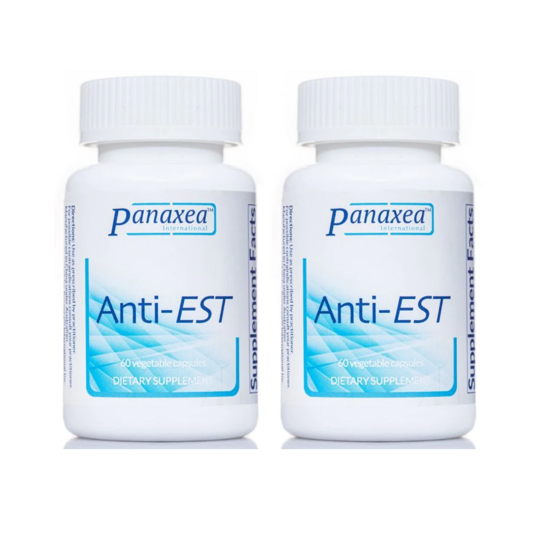 Panaxea Anti-Est 60 x 500 mg Cápsulas Vegetales Suplemento Dietético (Paquete de 2)
