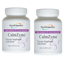 Load image into Gallery viewer, Transformation Enzymes CalmZyme supplement with herbs, 100 capsule 2 pack.
