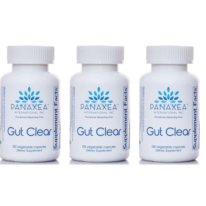 Panaxea GUT CLEAR 100 cápsulas vegetales de 500 mg, suplemento dietético (paquete de 3)
