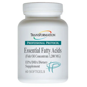 Transformation Enzymes Essential Fatty Acid Fish Oil Concentrate 1200mg 3 PACK, dietary supplement bottle, 60 softgels.