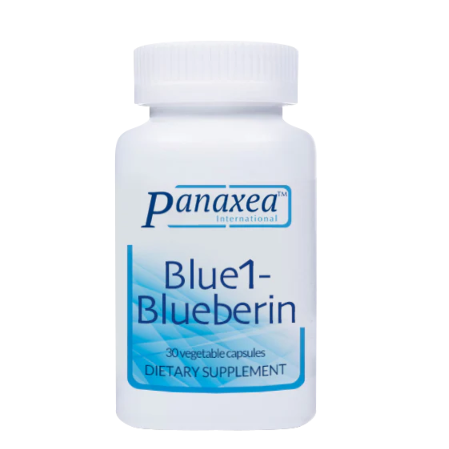 Panaxea Blue 1 Blueberin 30 X 500mg Vegetable Capsules Dietary Supplement