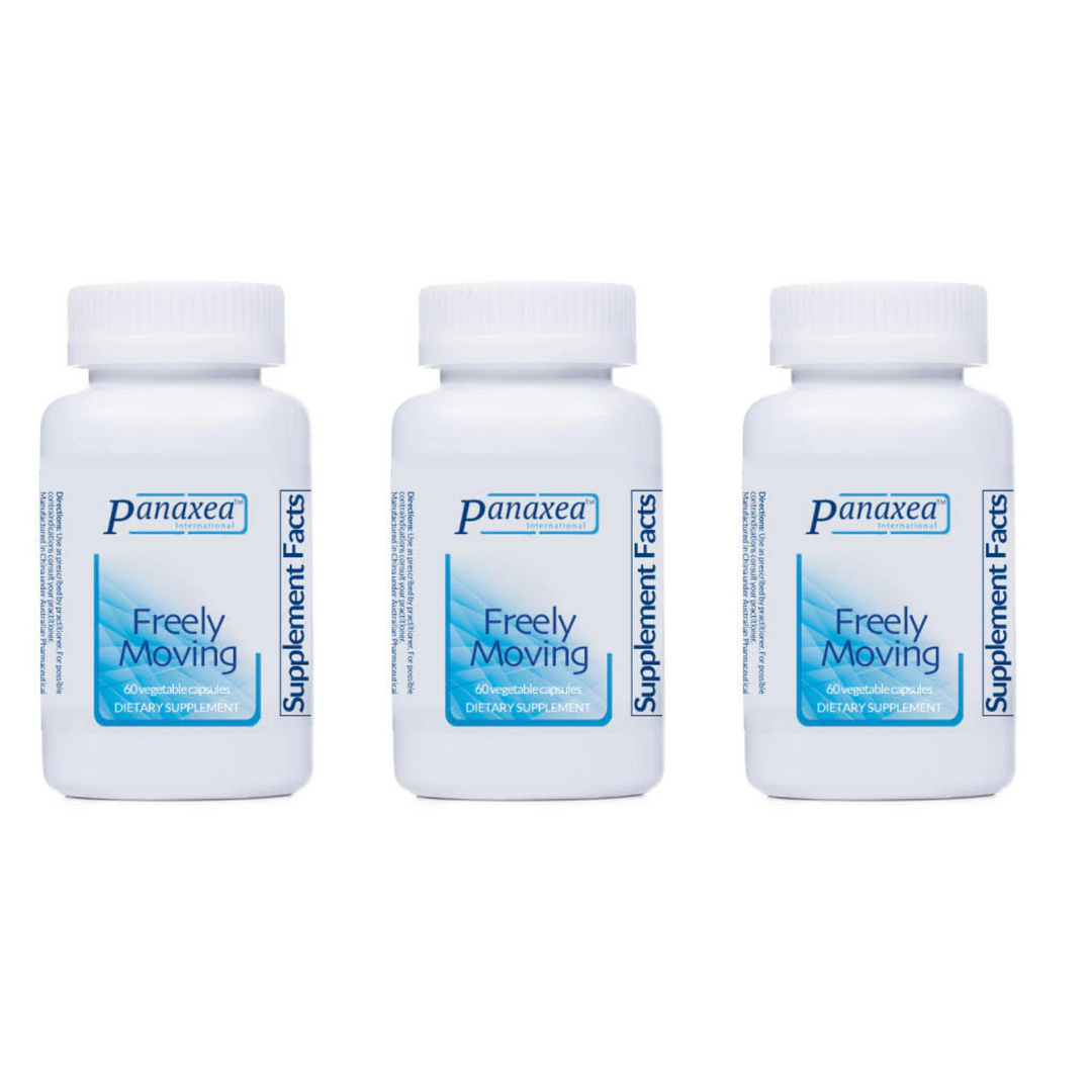 Panaxea Freely Moving 60 cápsulas vegetales de 500 mg, suplemento dietético, paquete de 3