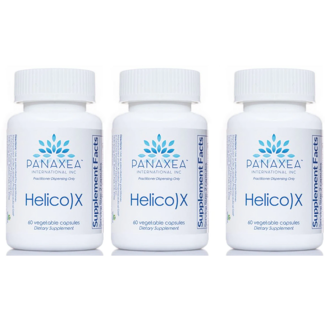 Panaxea HELICO)X 60 x 500 mg Vegetable Capsules Dietary Supplement 3 PACK