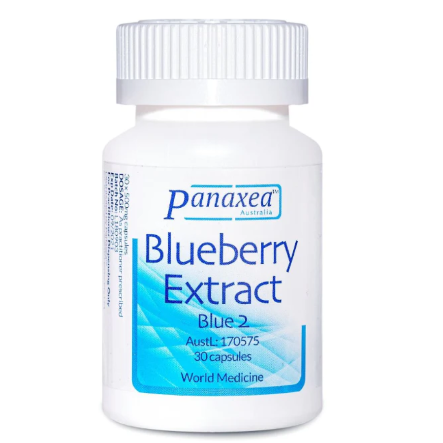 Extracto de arándano Panaxea Blue 2, componentes bioactivos, 30 comprimidos de 500 mg, paquete de 2