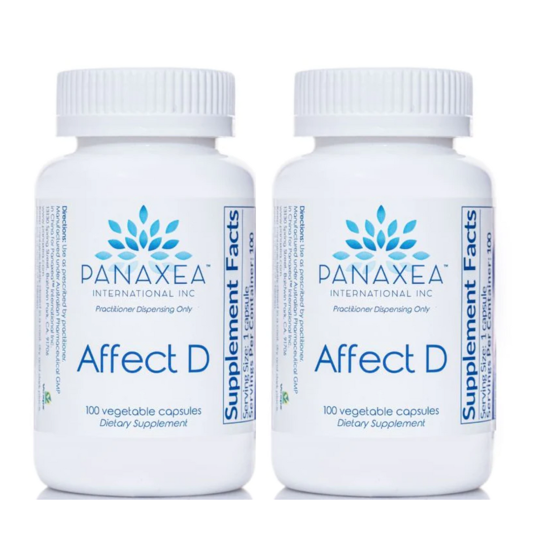 Panaxea Affect D 100 x 500 mg Cápsulas vegetales Suplemento dietético Paquete de 3