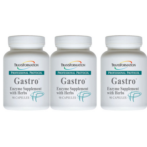 Transformation Enzymes Gastro Support 90 Caps, 3 Pack for Heartburn Relief