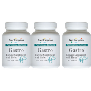 Transformation Enzymes Gastro Support 90 Caps, 3 Pack for Heartburn Relief