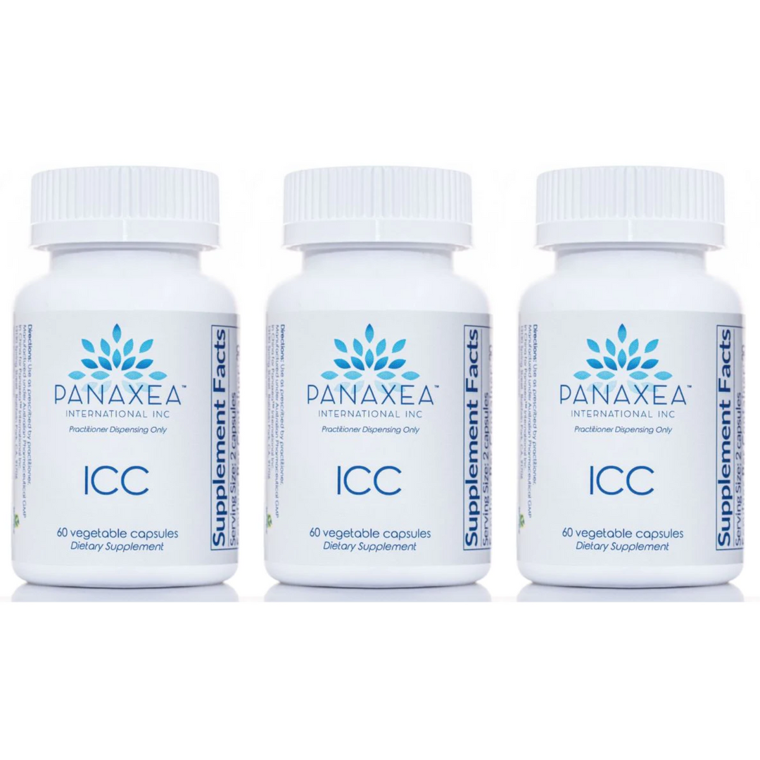 Panaxea ICC 60 cápsulas vegetales de 500 mg (paquete de 3)