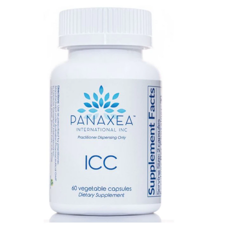 Panaxea ICC 60 cápsulas vegetales de 500 mg (paquete de 3)