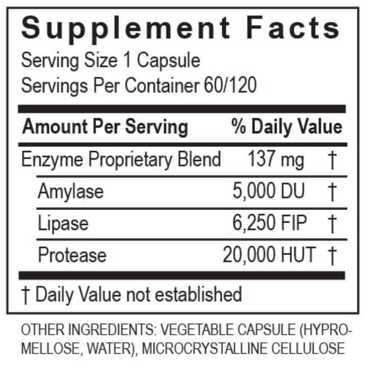Enzimas de transformación LypoZyme: favorece la digestión saludable de las grasas (120 cápsulas)