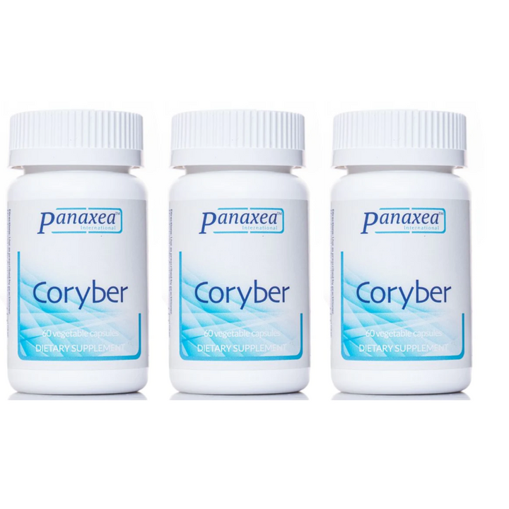 Panaxea CORYBER 60 x 500mg Vegetable Capsules Dietary Supplement 3 PACK