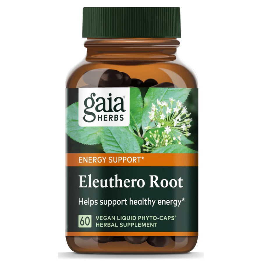 Gaia Herbs - Raíz de Eleuterococo (60 cápsulas) - Suplemento herbal para el apoyo energético y el estrés