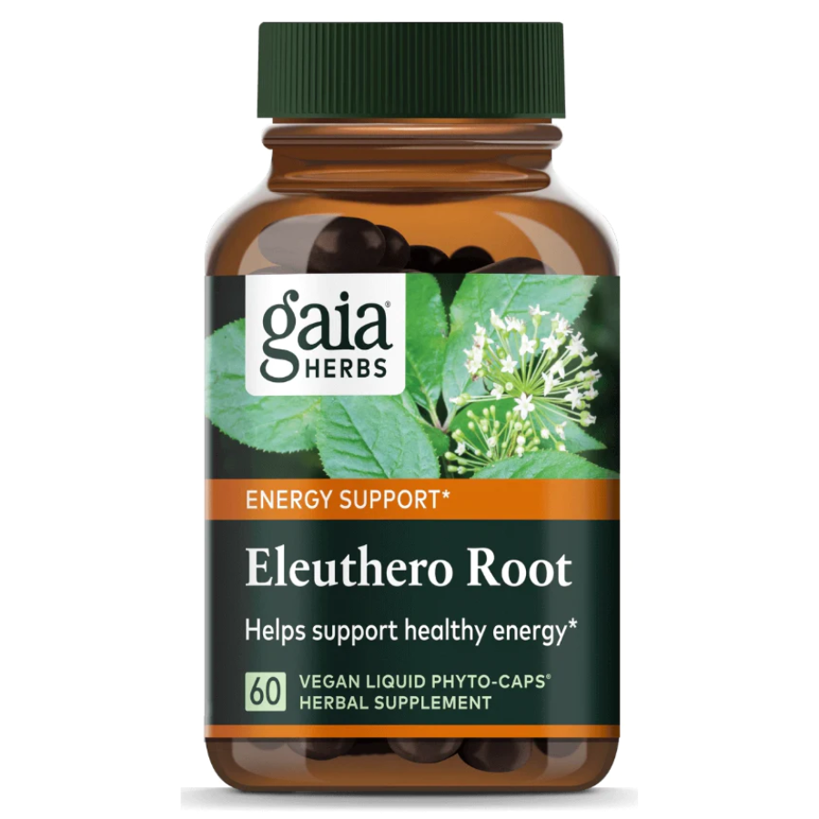 Gaia Herbs Eleuthero Root 60 Vegan Liquid Phyto-Capsules Adaptogen Herbal