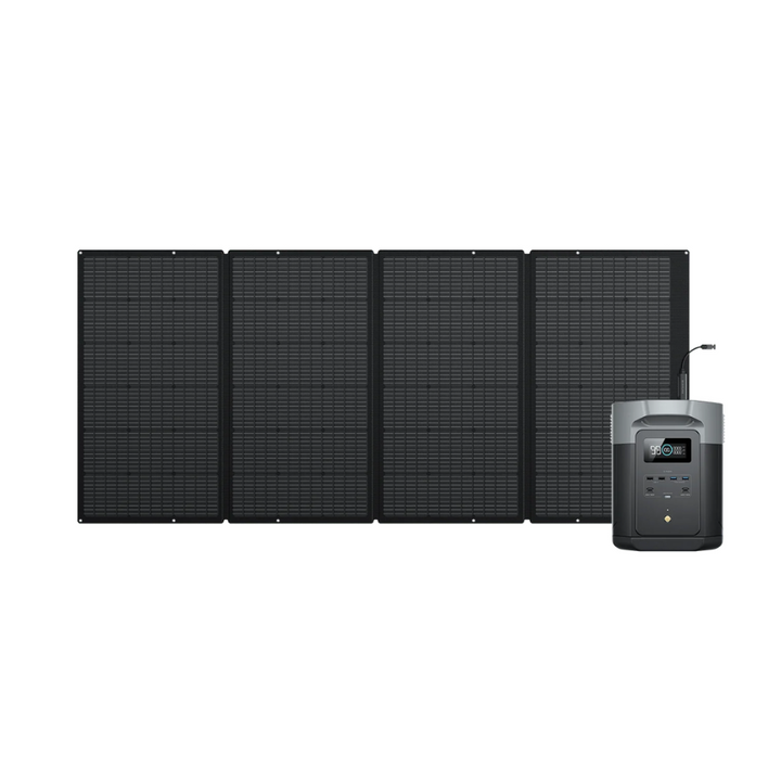 EcoFlow DELTA 2 Max Portable Power Station + Qty 1 400 W Portable Solar Panel