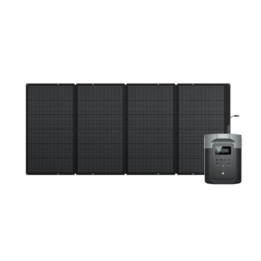 EcoFlow DELTA 2 Max Power Supply + Qty 1 400W Portable Solar Panel 2 KIT