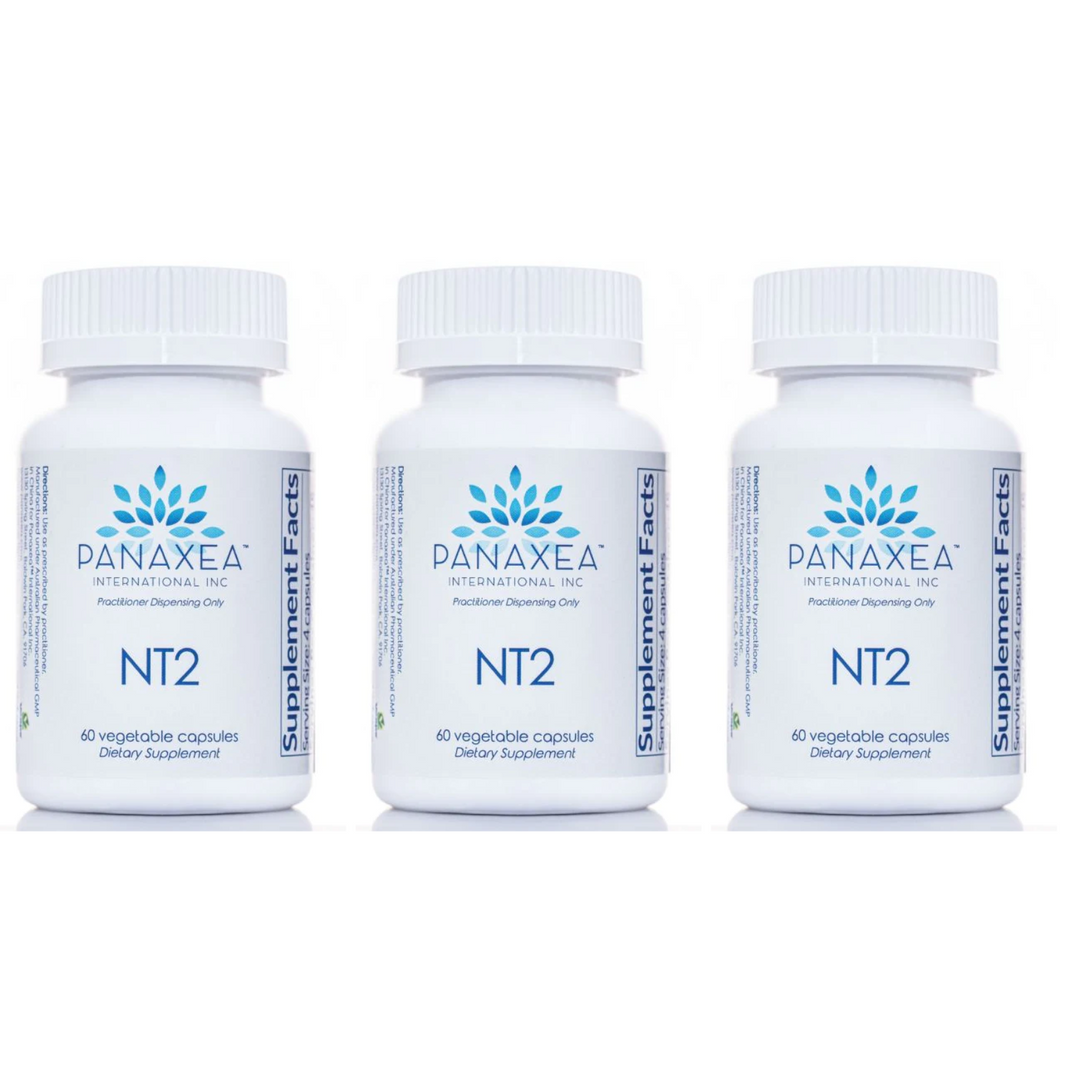 Panaxea NT2 60 cápsulas vegetales de 500 mg, suplemento dietético (paquete de 3)