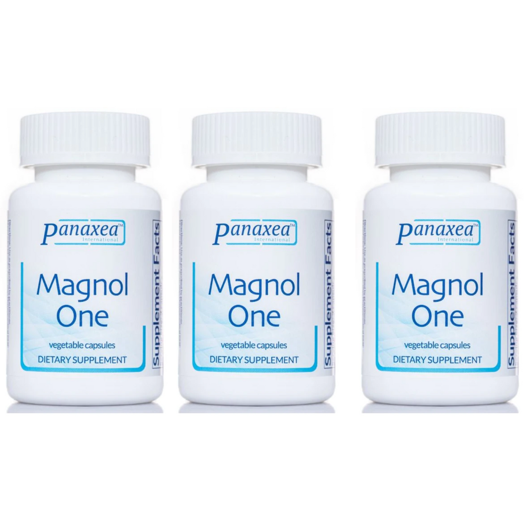 Panaxea MAGNOL ONE 60 x 500 mg Vegetable Capsules Dietary Supplement 3 PACK