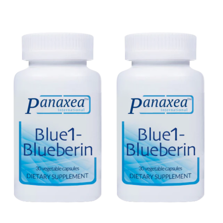 Panaxea Blue 1 Blueberin 30 cápsulas vegetales de 500 mg (paquete de 2)