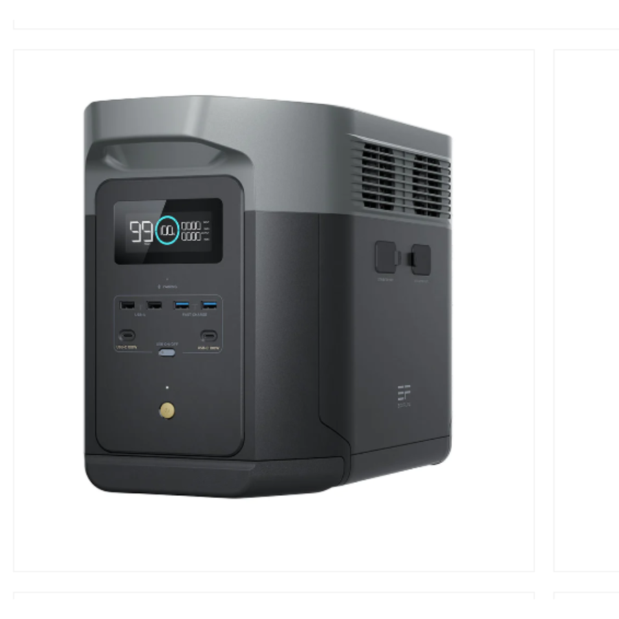 Estación de energía portátil X EcoFlow DELTA 2 Max de 2048 Wh con capacidad LFP y capacidad solar