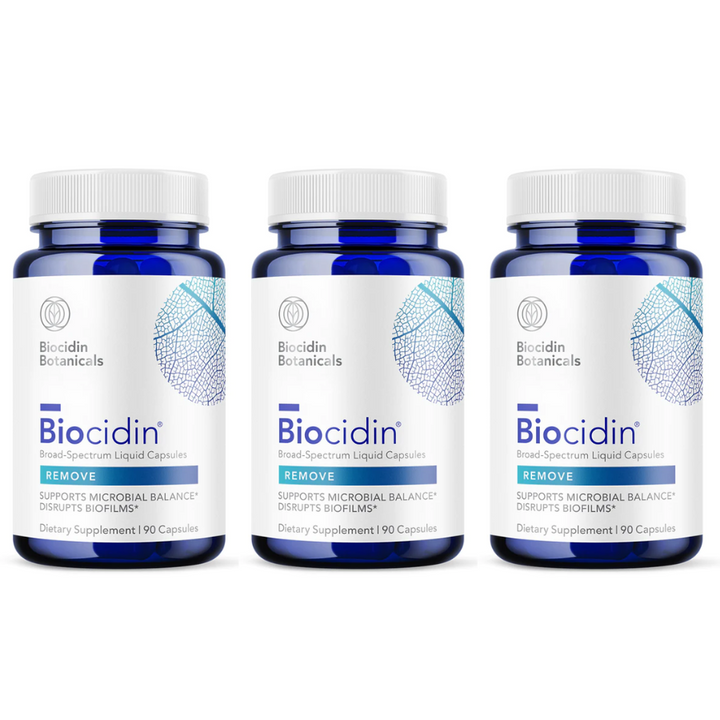 Biocidin Support Microbial Balance & Gut Health Oil Formula 90 Caps 3 PACK
