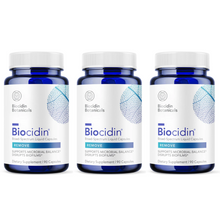 Load image into Gallery viewer, Biocidin Support Microbial Balance &amp; Gut Health Oil Formula 90 Caps 3 PACK
