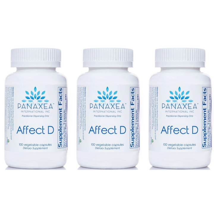 Panaxea Affect D 100 x 500 mg Cápsulas vegetales Suplemento dietético Paquete de 3
