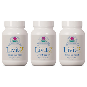 Ayush Herbs Livit-2 Natural Ayurvedic Daily Liver-Support 90 x 500mg Tabs 3 PACK