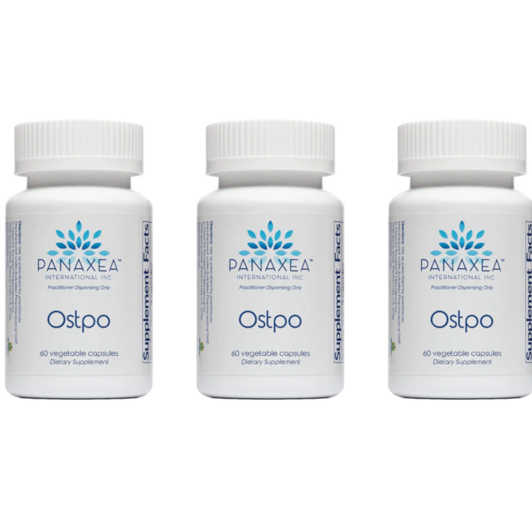 Panaxea OSTPO 60 cápsulas vegetales de 500 mg, suplemento dietético (paquete de 3)
