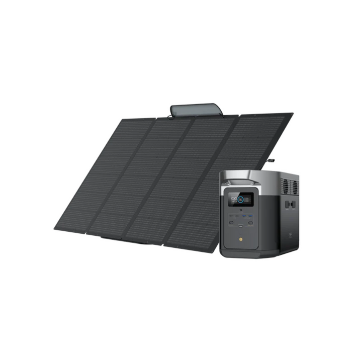 EcoFlow DELTA 2 Max Portable Power Station + Qty 1 400 W Portable Solar Panel