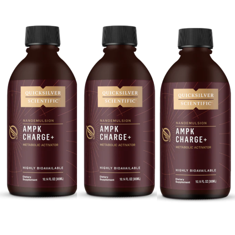Quicksilver Scientific Multi Item Bundle featuring AMPK Charge bottles.