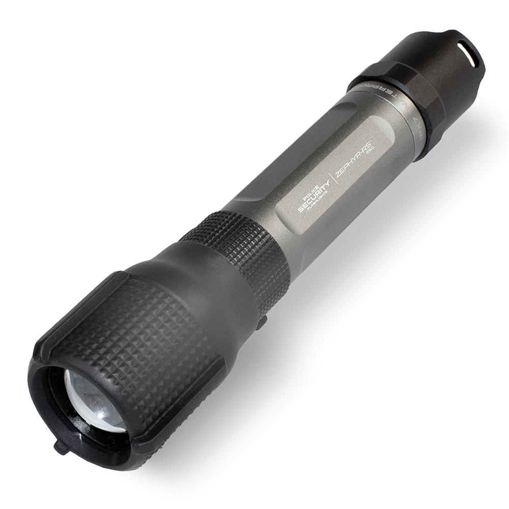 PS Flashlight Zephyr RS Rechargeable 550 Lumens Black Water Resistant Light