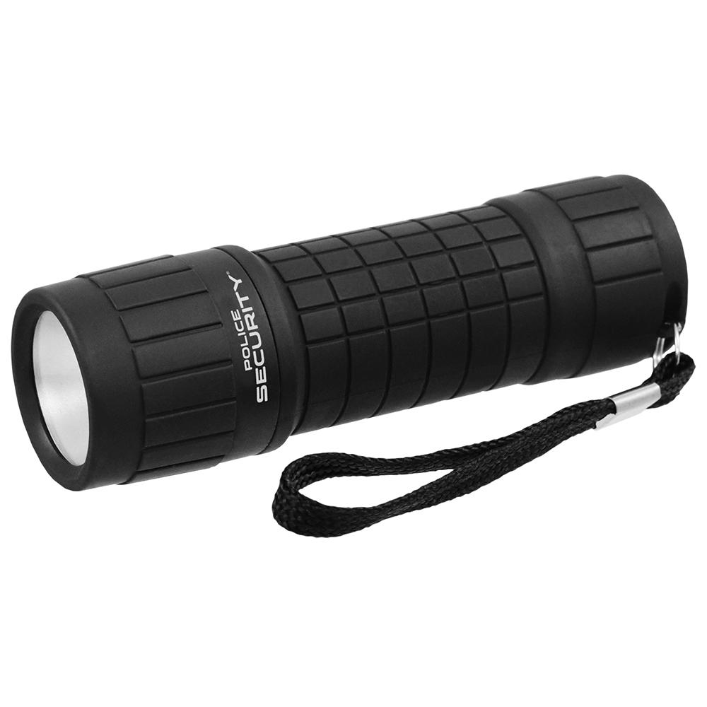 PS Flashlight Pro Spec 100 Lumens Black Rubberized Body With Lanyard