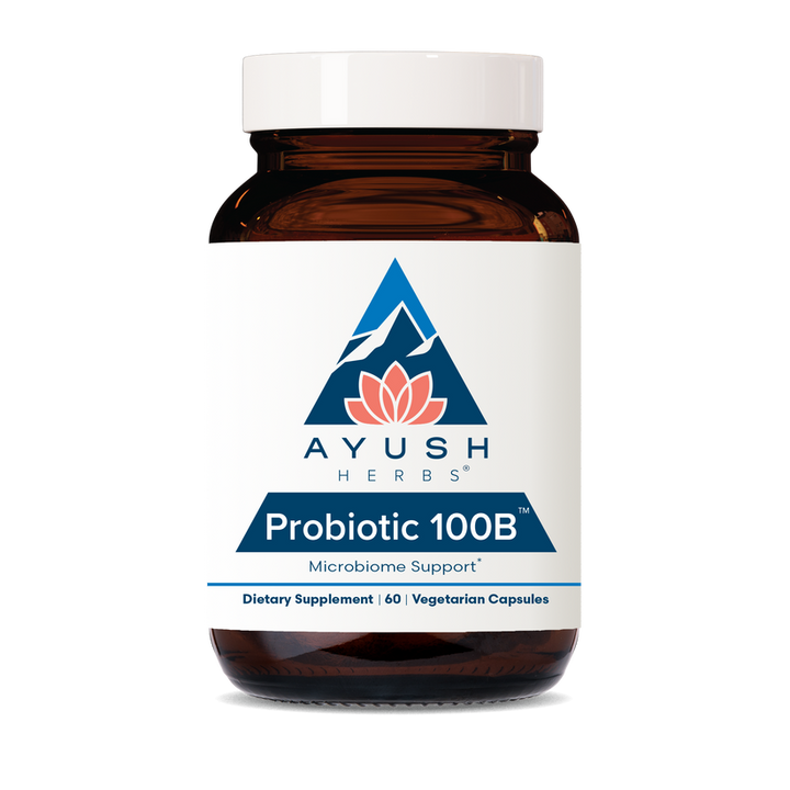 Ayush Herbs Probiotic 100B 60 Capsules Ayurvedic Herbal Probiotic Supplement