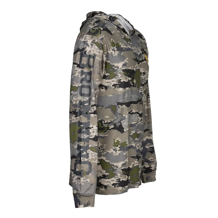 Browning Hooded Long Sleeve Tech Shirt Ovix Camo M Lightweight Performance Wear