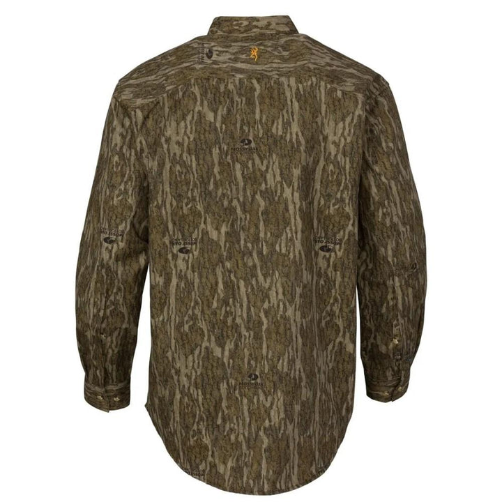 Browning Wasatch-CB Shirt Mens Button Front Two Pocket Mossy Bottomland L Size