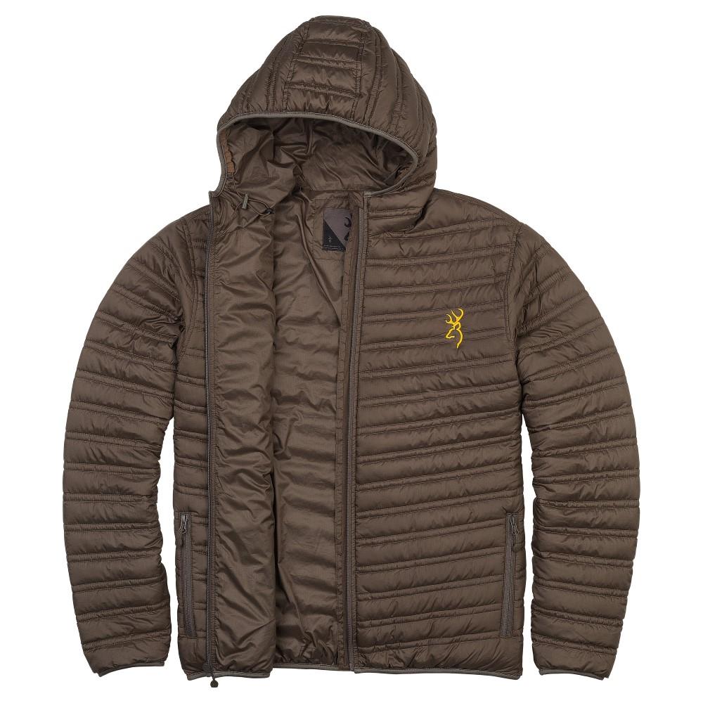 Chaqueta acolchada plegable Browning Major Brown pequeña, ligera y cálida