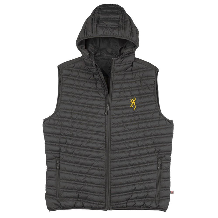 Browning Packable Puffer Hooded Vest Carbon Small