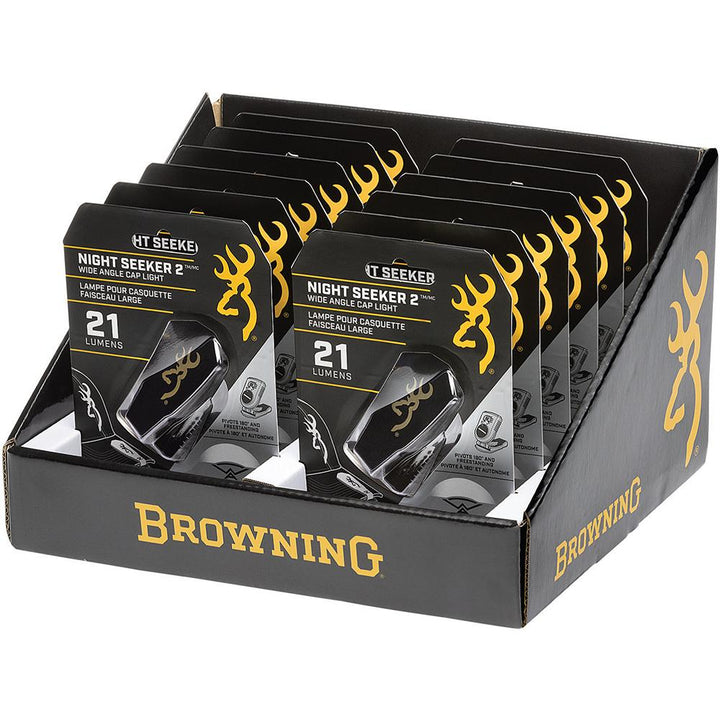 Browning Night Seeker 2 Wide Angle Cap Light 21 Lumens 12 Pack Display