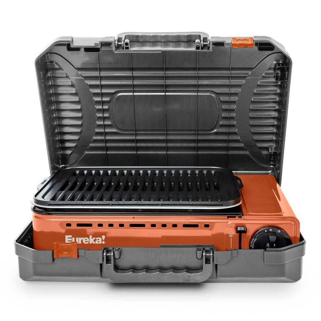 Eureka SPRK Camp Grill Compact Portable Ceramic Grate Clean Adjustable Flame