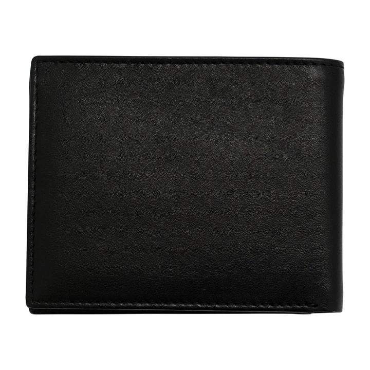 Rugged Rare Bifold Wallet Black Slim Durable Leather Money Card Holder for Men
