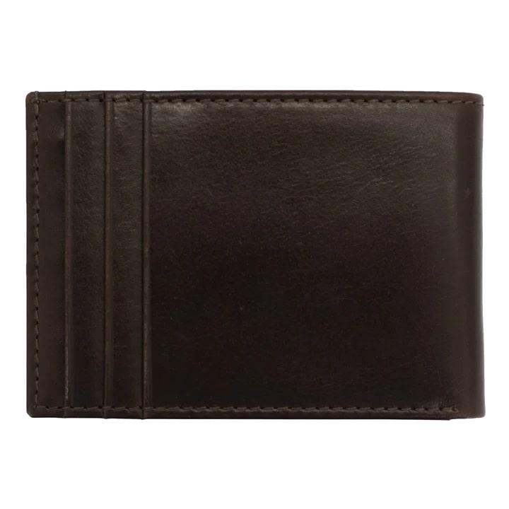 Rugged Rare Front Pocket Wallet Brown Slim Durable Leather Money Card Holder