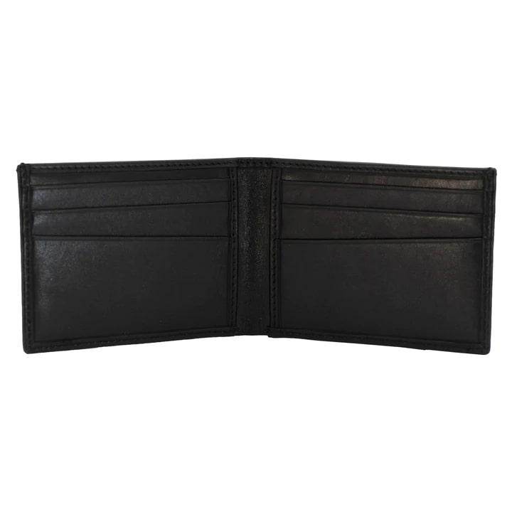Rugged Rare Front Pocket Wallet Black Leather Slim RFID Blocking Durable