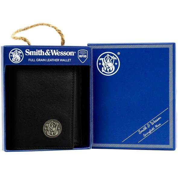 Rugged Rare Tri-Fold Wallet Black Leather Slim Durable Lightweight Men Women