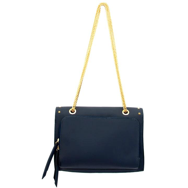Cameleon Kylie Purse Navy Blue Leather Lightweight Comfortable Crossbody Handbag