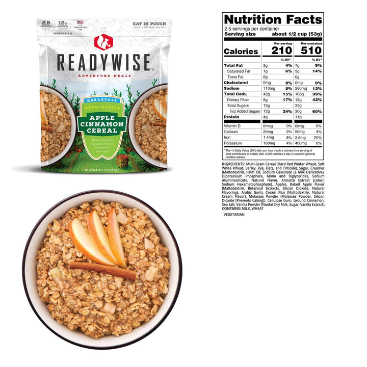Readywise Appalachian Apple Cinnamon Cereal