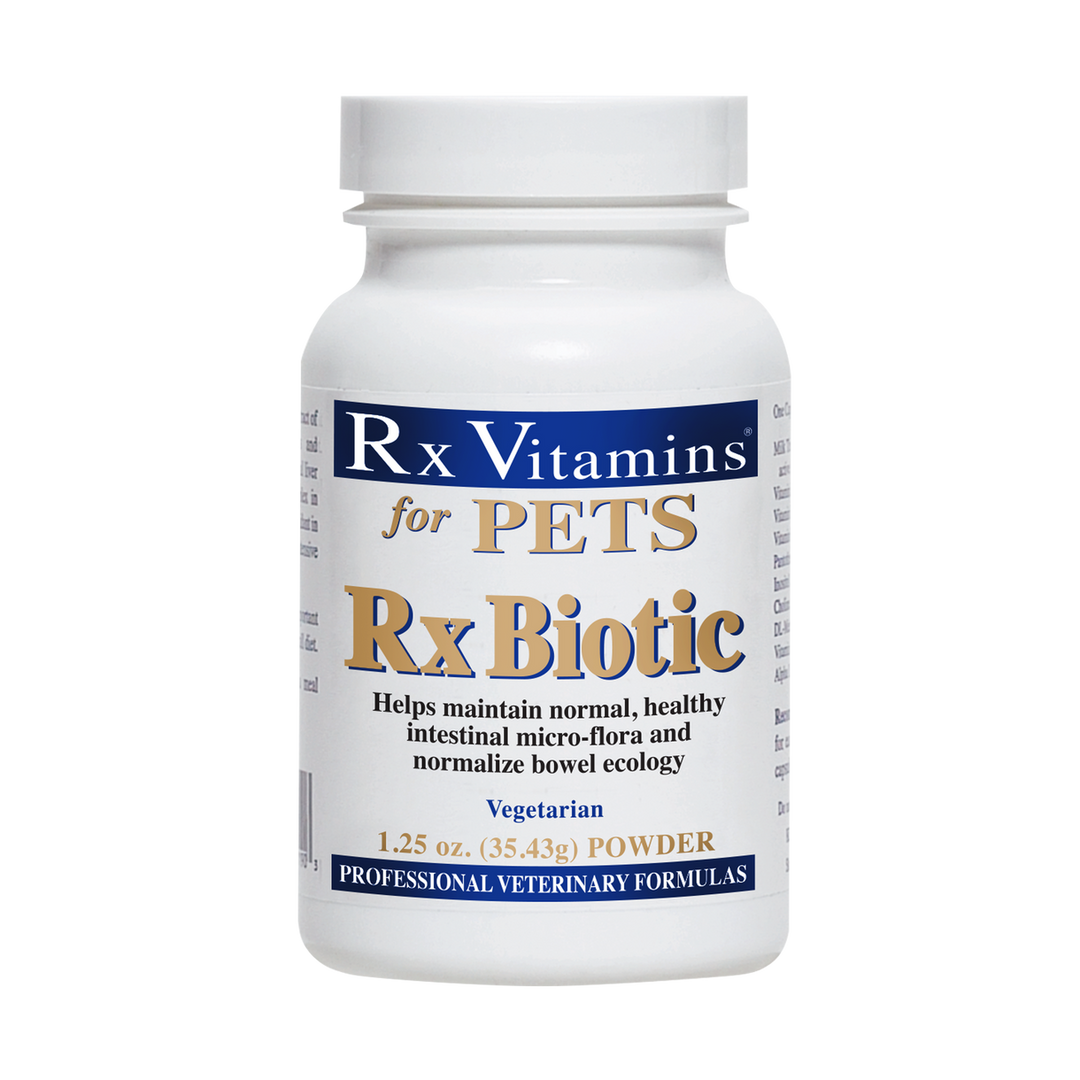 Rx Vitamins Rx Biotic 1.25 Oz Hypoallergenic Vegetarian Powder for Dogs and Cats